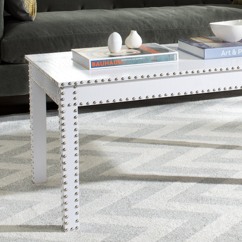 Coda Coffee Table, White Crocodile