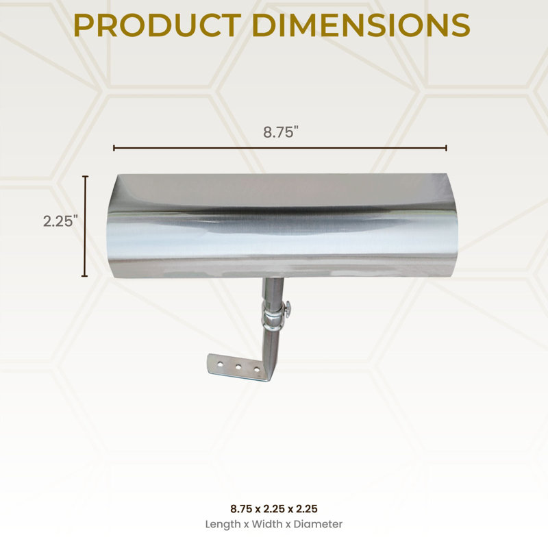 Lampe pour tableau 8,75 po à DEL à intensité variable avec télécommande, Nickel brossé