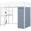 Lit mezzanine blanc avec bureau pivotant, prise électrique, conduit, tablettes et garde-robe blanc-1992120417-1992120420