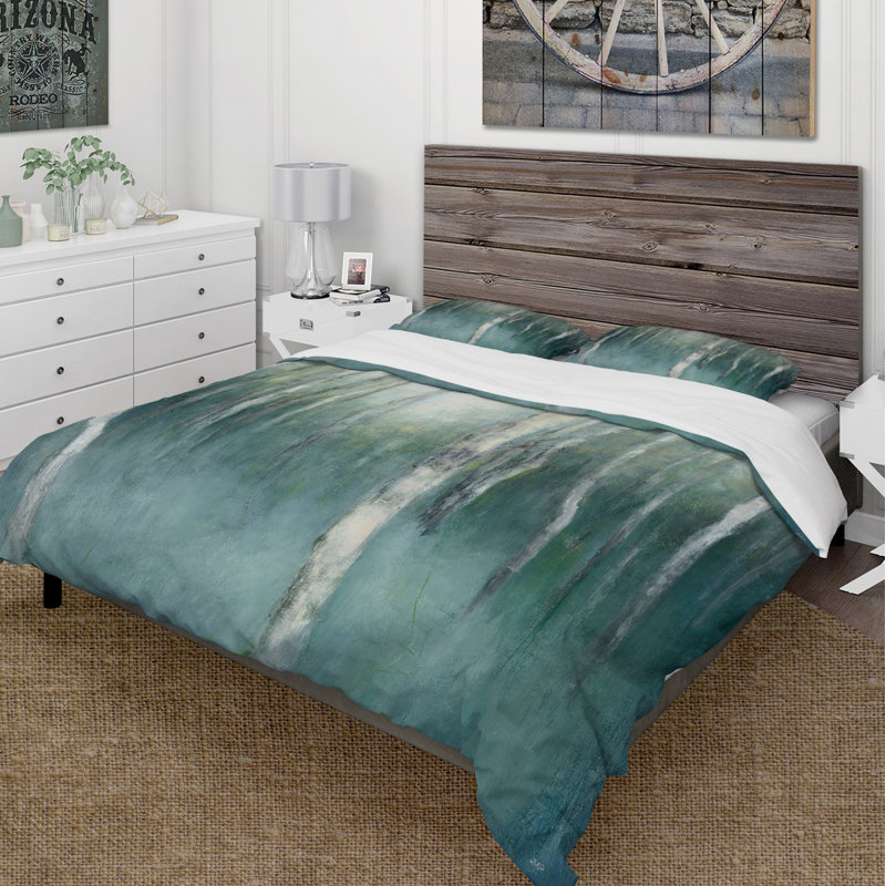 Green Forest Dream - Ensemble de housse de couette paysage traditionnel - Microfibre de polyester