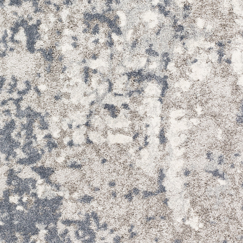 Kolar Abstract Beige/Gray Rug, Round 7'10"