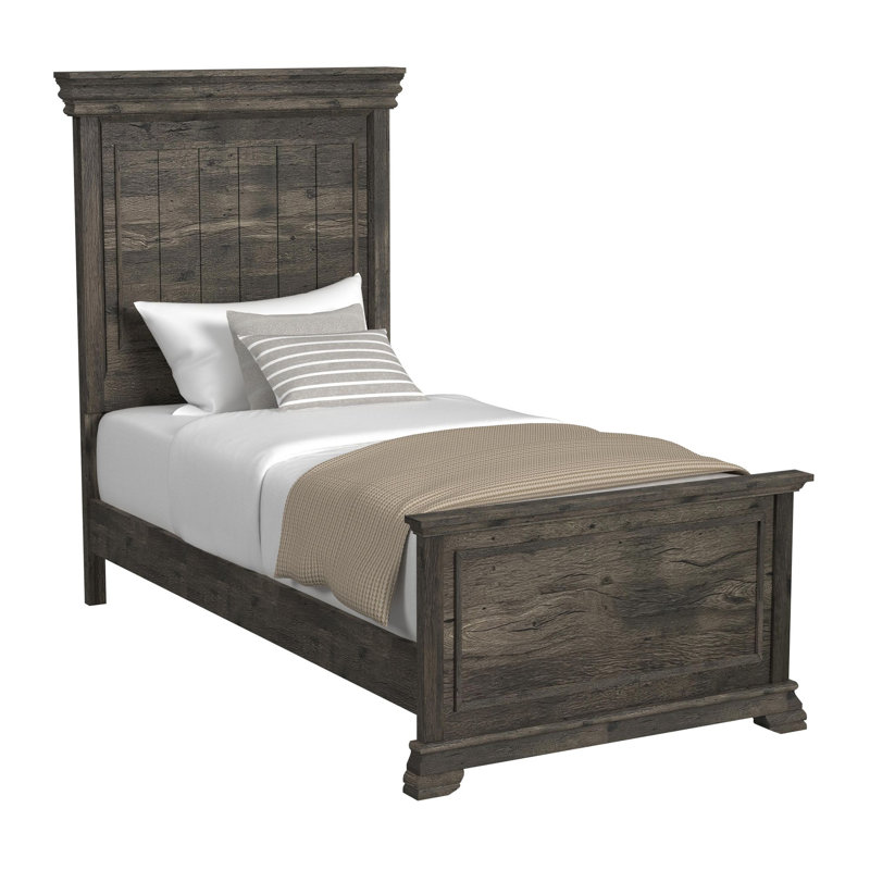 Dree Panel Bed In Charcoal, Twin