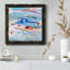 Rosé et bleu - Peinture sur toile encadrée-2065709422-2065709800