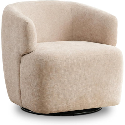 Fauteuil d'appoint pivotant en tonneau Sherpa