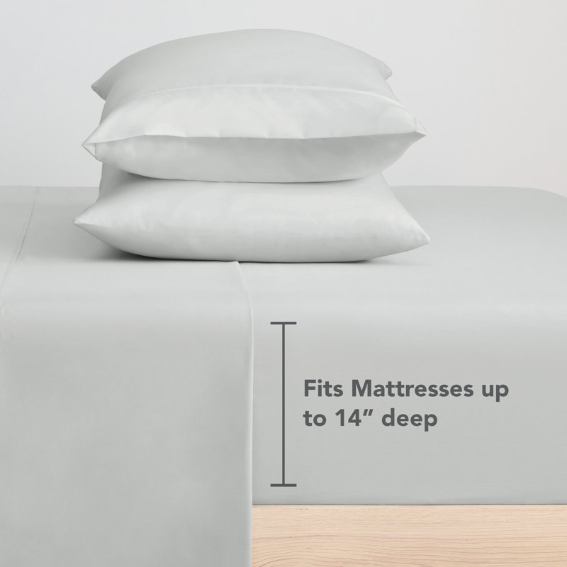 Host & Home Soft Brushed Hypoallergenic Microfiber Fitted Sheets - Pack of 6, Gray, King Fitted Sheet