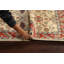 Tapis de couloir unique en laine noué à la main nouvel âge de 2 pi 8 po x 9 pi 8 po ivoire / rouge