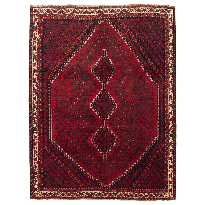 Tapis rouge foncé Evey 7 pi 1 po x 9 pi 2 po