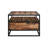 Dorleus 66" Wide Rectangle Coffee Table with Shelf in Acacia and Black Metal