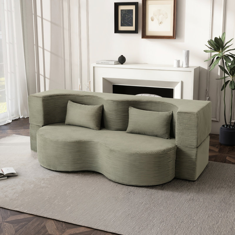 Canapé-lit pliant 75 pouces, 21, trois éponges compressées, rembourrage en mousse à mémoire de forme, microfibre pour appartement