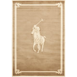 Ralph Lauren Pony Hand Knotted, Viscose Pile, Suede / Buff Area Rug