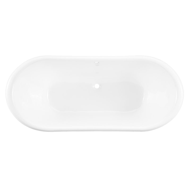 Dorset 66" Cast Iron Freestanding Tub with Brushed Nickel Drain