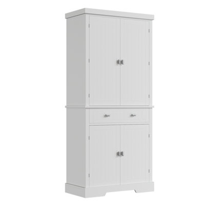 71.7-inch High Storage Cabinet With Adjustable Shelves, Drawer by Lark Manor