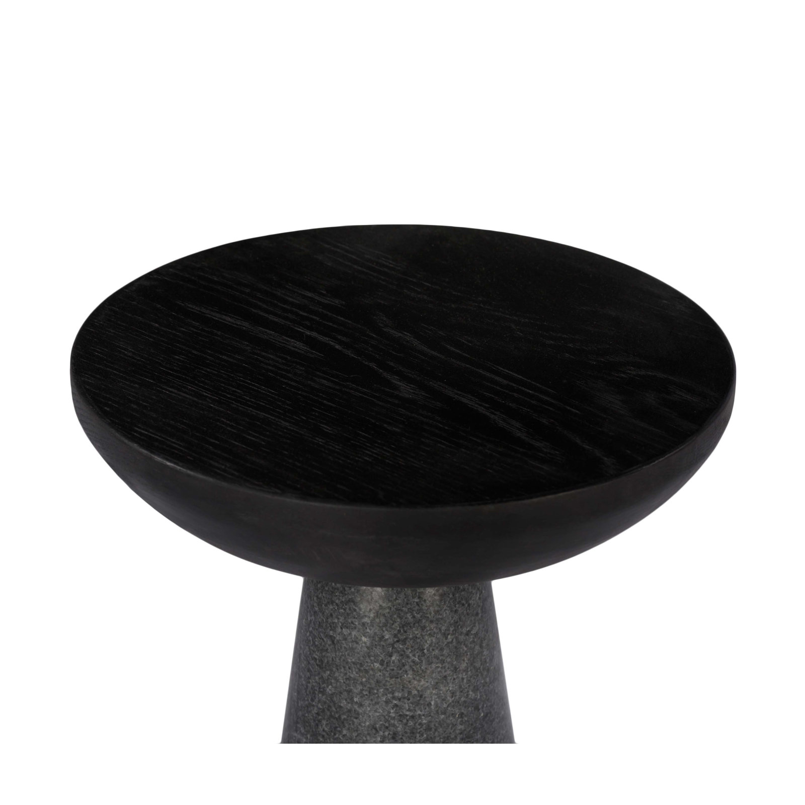 Manya Solid Wood End Table, Black