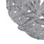 Décoration murale disque en métal texturé plume de couleur grise, 20 po, 17,25 po, 14,25 po, fixation intérieure, anneau de crochet 3 avec support gris, supports