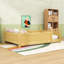 Lit en bois avec tablette pour livres et garde-corps-131267434-131267432