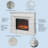 44 Inch Electric Fireplace With Mantel, 23 Inch Insert Heater, Realistic Flame Effect, Remote Control, Timer, Csa/ul Certified
