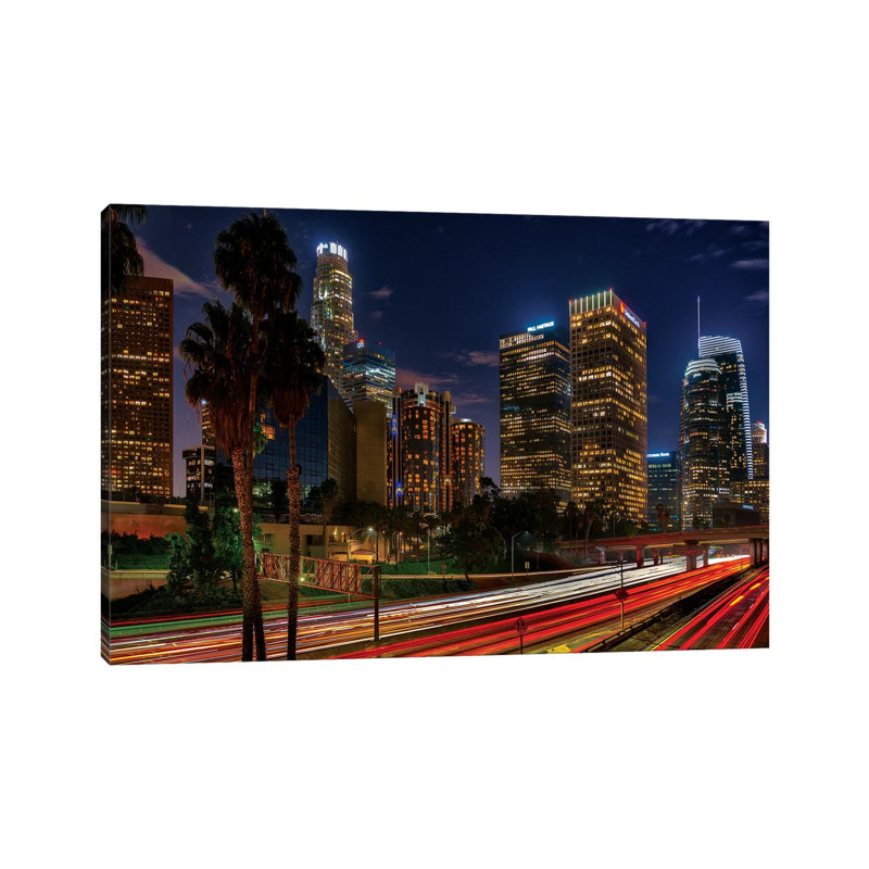 «LA Down Town» par Marco Carmassi - reproduction de photo, Toile tendue, H 18 po x l 26 po x P 1,5 po
