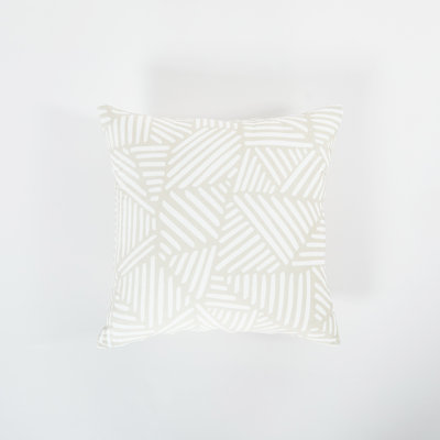 Geometric Neutral Throw Pillow 18"