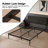 Vegan Leather Metal Platform Bed