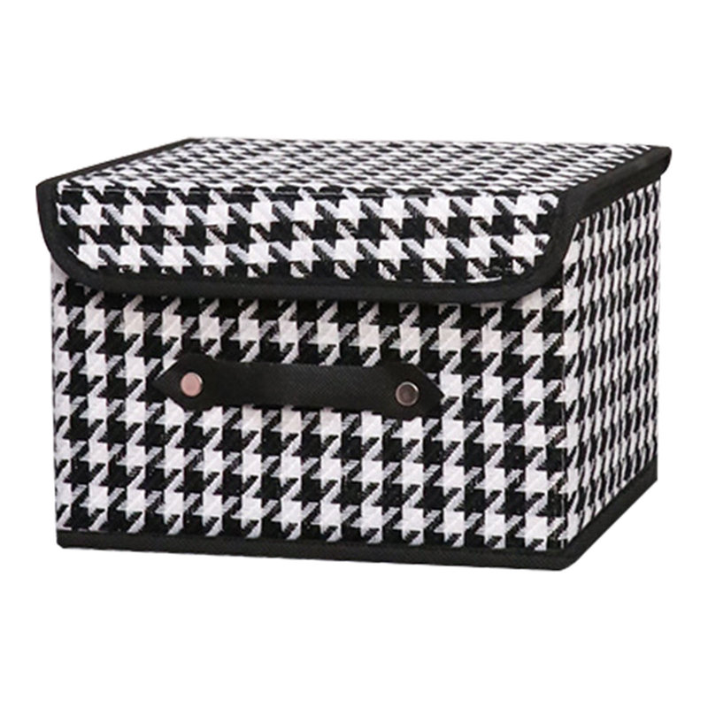 Clothes Storage Box Cloth Art Storage Box Basket Drawer Type Home Wardrobe Storage Box Foldable Clothes Finishing Box, L