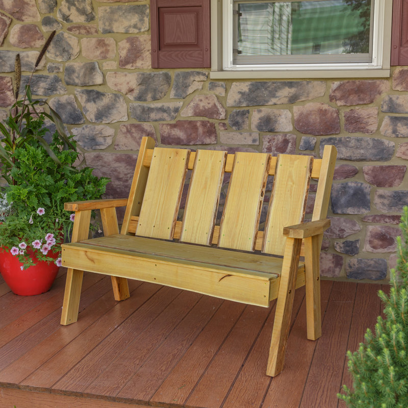 Banc de jardin en bois Lucille Timberland, Teinture naturelle