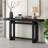 59.1'' Painted Entryway Table With Pine Veneer, Unique Triple Rectangle Design Console Table With Thick Pine Wood Legs, Extra Long Sofa Table-359359424