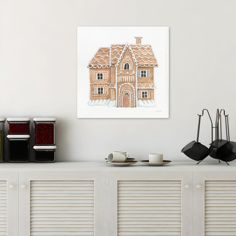 Gingerbread Dream House I, art contemporain, H 18 po x l 18 po
