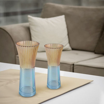 Ayeln Two-Tone Glass Table Vase Set
