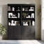 Bibliothèque standard de 69 po de hauteur avec 3 tiroirs et 3 tablettes ouvertes, armoire de rangement pour bureau personnel-1427378052