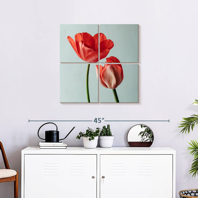 Harnek Lovely Red Tulips, 26" H x 26" W