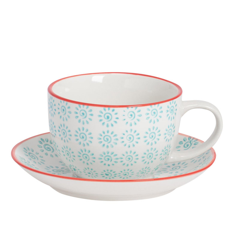 Porcelain Teacup and Saucer