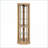 Cabinets: Lighted Corner Curio Cabinet with Adjustable Shelves | Light Oak | Traditional MDF+Glass