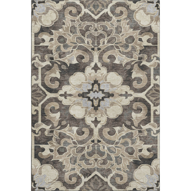 Premium Machine Washable Ralston AMF1947 Global Rug, Rectangle 8' x 10'