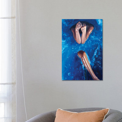 Blue II 1 Piece Wrapped Canvas Painting