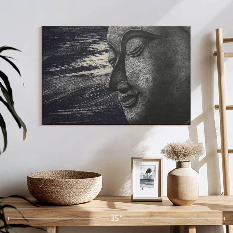 Adella Abstract Buddha Face, 16" H x 24" W