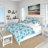 Vintage Beige Minimalism Floral Blossums Coastal Duvet Cover-94673099