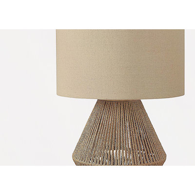 Lighting, 22"h, Table Lamp, Brown Rope, Beige Shade, Transitional