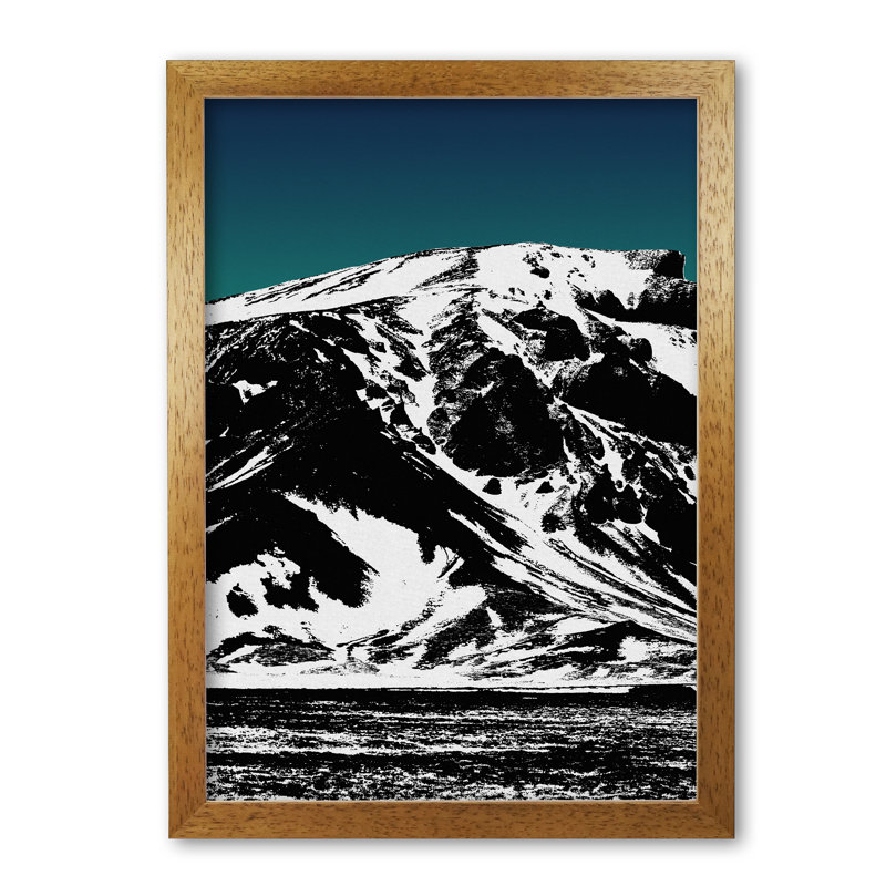 Iceland Mountains I - Print, Honey Oak Frame, 30 cm H x 21 cm W x 5 cm D