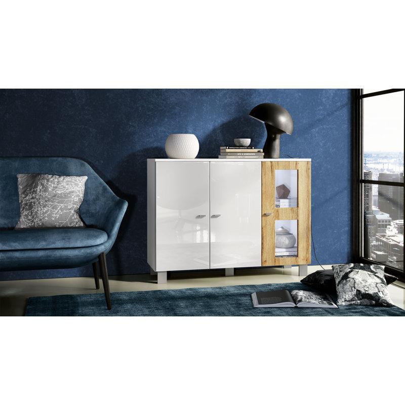 Mccombs 107 cm W Sideboard, With LED, Oak Nature