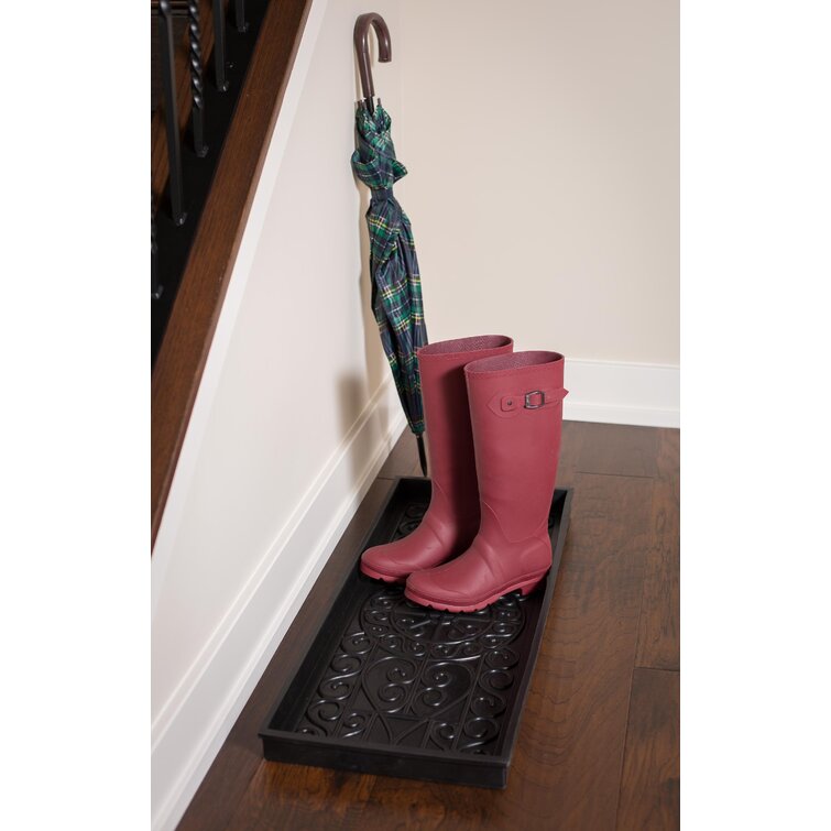 Darby Home Co Marina Rubber Boot Tray Black