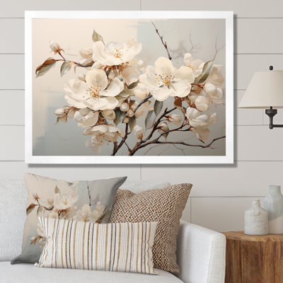 " White Apple Blossom Whispers II "