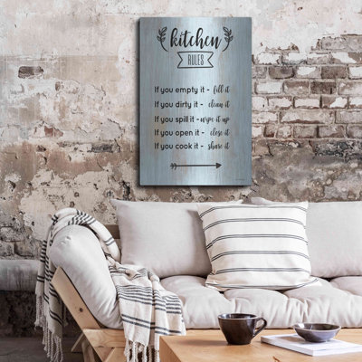«Kitchen Rules» par Seven Trees Design, art mural en métal