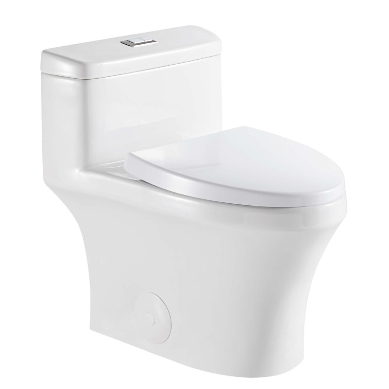 Toilette une pièce à hauteur ajustable 1,6 GPF Fine Fixtures, Blanc