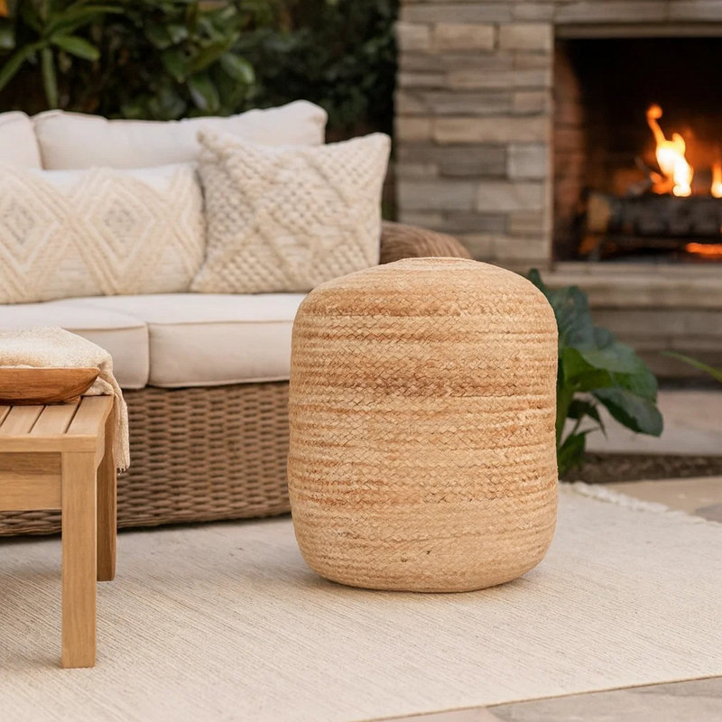18'' Wide Round Pouf Ottoman