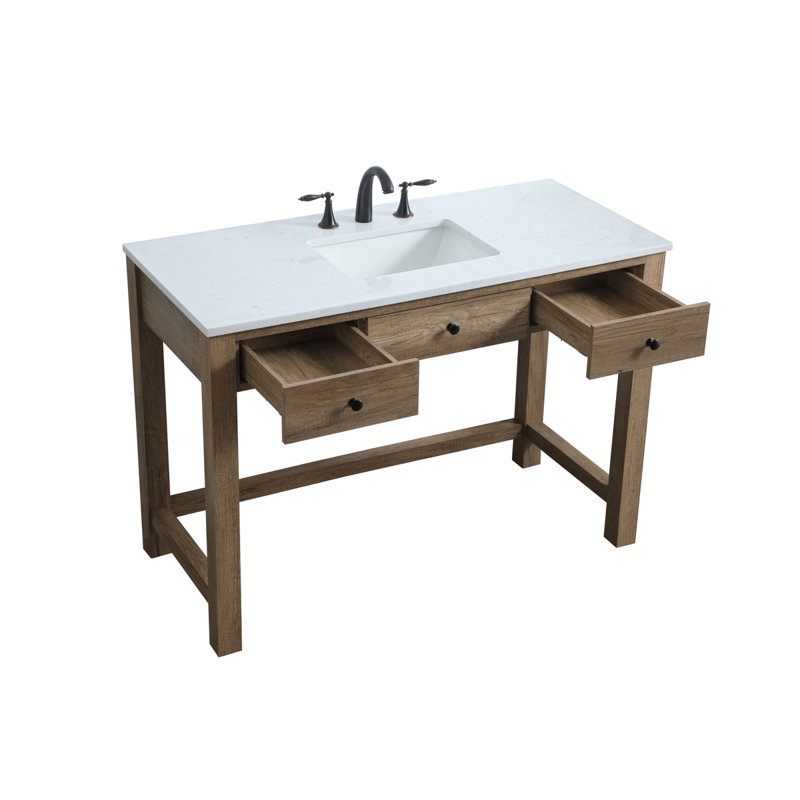 Ensemble de meuble-lavabo simple 48 po Hudson, Chêne naturel
