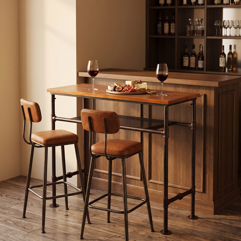 Table de salle à manger Marlean, Noir, Noir, H 41,34 po x l 19,69 po x L 47,24 po