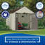 Suncast 122.25 in. W x 100.5 in. D Resin Storage Shed with Double Doors, Made in the USA