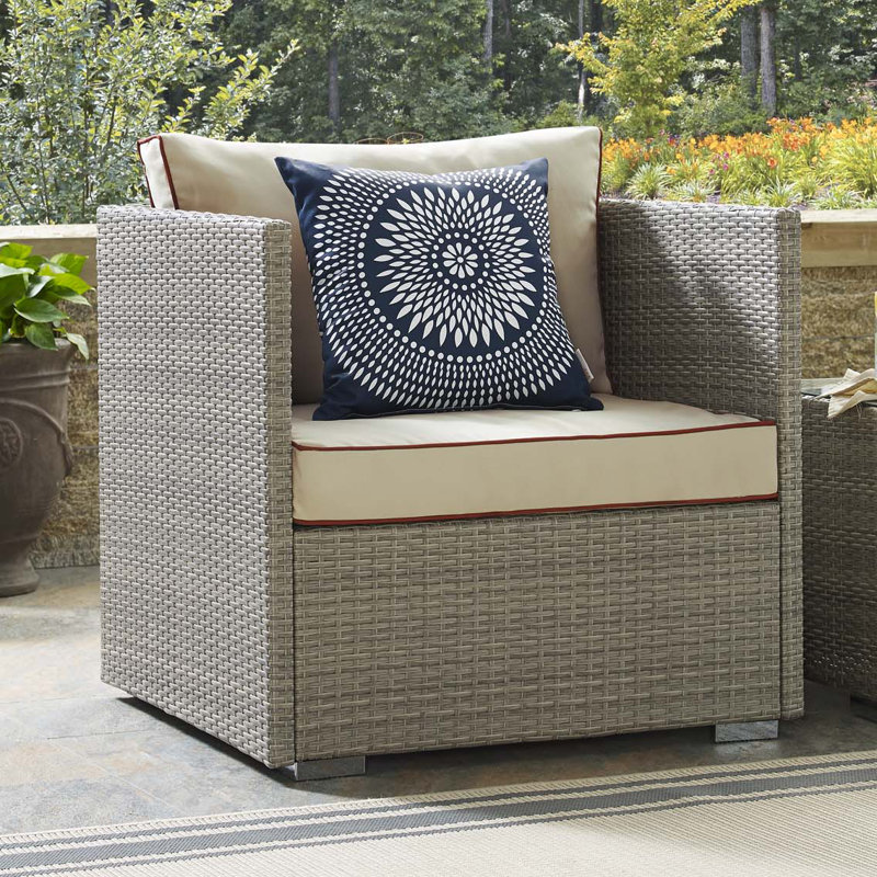 Repose Outdoor Patio Chair with Cushion, Beige Sunbrella®