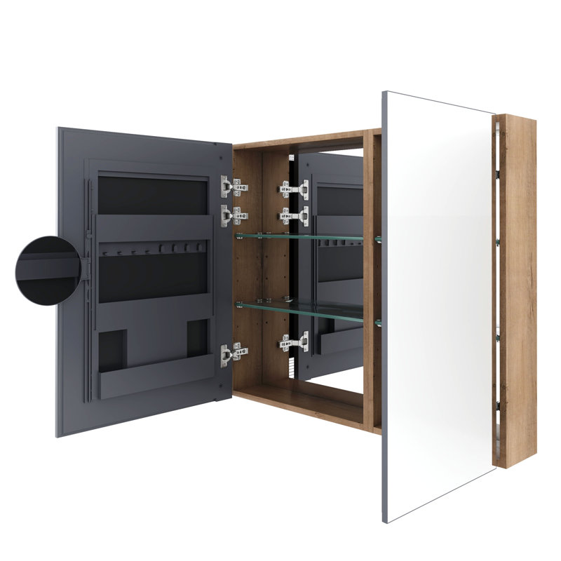 Armoire de salle de bain avec miroir et rangement