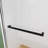 60 In. W X 72 In. H Sliding Shower Door, Semi-Frameless Double Sliding Glass Shower Door With 1/4 In. Tempered Clear Glass,Matte Black